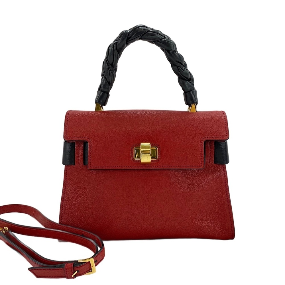 Miu Miu Miu Madras Click 2-Way Handbag, Red